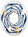Circular Abstract Retro Geometric XI - Modern Round or Oval Wall Mirror - Whirl