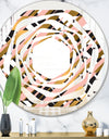 Gold Checkered Pattern II - Modern Round or Oval Wall Mirror - Whirl