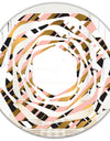 Gold Checkered Pattern II - Modern Round or Oval Wall Mirror - Whirl