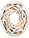 Gold Checkered Pattern II - Modern Round or Oval Wall Mirror - Whirl