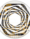 Gold Checkered Pattern I - Modern Round or Oval Wall Mirror - Whirl