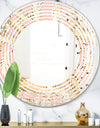 Golden Foliage IV - Modern Round or Oval Wall Mirror - Wave