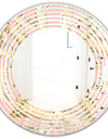 Golden Foliage IV - Modern Round or Oval Wall Mirror - Wave