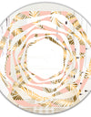 Golden Foliage IV - Modern Round or Oval Wall Mirror - Whirl