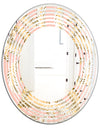 Golden Foliage IV - Modern Round or Oval Wall Mirror - Wave