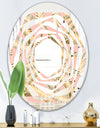 Golden Foliage IV - Modern Round or Oval Wall Mirror - Whirl