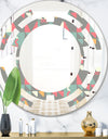 Retro Abstract Design V - Modern Round or Oval Wall Mirror - Space