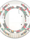 Retro Abstract Design V - Modern Round or Oval Wall Mirror - Space