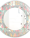 Retro Abstract Design V - Modern Round or Oval Wall Mirror - Wave