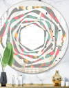 Retro Abstract Design V - Modern Round or Oval Wall Mirror - Whirl