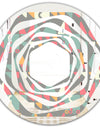 Retro Abstract Design V - Modern Round or Oval Wall Mirror - Whirl