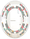 Retro Abstract Design V - Modern Round or Oval Wall Mirror - Space