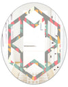 Retro Abstract Design V - Modern Round or Oval Wall Mirror - Hexagon Star