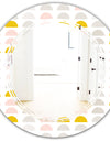 Retro Pastel Circular Pattern III - Modern Round or Oval Wall Mirror - Triple C