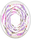 pattern with country roses - Modern Round or Oval Wall Mirror - Whirl