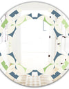 Retro Geometric Design V - Modern Round or Oval Wall Mirror - Space