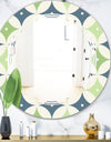 Retro Geometric Design V - Modern Round or Oval Wall Mirror - Triple C