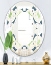 Retro Geometric Design V - Modern Round or Oval Wall Mirror - Space