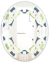 Retro Geometric Design V - Modern Round or Oval Wall Mirror - Space