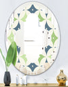 Retro Geometric Design V - Modern Round or Oval Wall Mirror - Quatrefoil