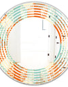 Retro Hexagon Pattern VIII - Modern Round or Oval Wall Mirror - Wave