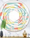 Retro Abstract Design III - Modern Round or Oval Wall Mirror - Whirl