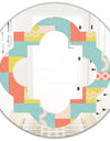 Retro Abstract Design III - Modern Round or Oval Wall Mirror - Quatrefoil