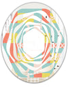 Retro Abstract Design III - Modern Round or Oval Wall Mirror - Whirl