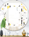 Retro Geometric Design IX - Modern Round or Oval Wall Mirror - Space