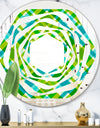 Tartan Geometrical Texture II - Modern Round or Oval Wall Mirror - Whirl