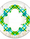 Tartan Geometrical Texture II - Modern Round or Oval Wall Mirror - Quatrefoil