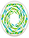 Tartan Geometrical Texture II - Modern Round or Oval Wall Mirror - Whirl