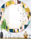 Triangular Retro Design I - Modern Round or Oval Wall Mirror - Triple C