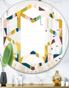 Triangular Retro Design I - Modern Round or Oval Wall Mirror - Hexagon Star