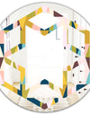 Triangular Retro Design I - Modern Round or Oval Wall Mirror - Hexagon Star