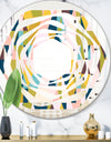 Triangular Retro Design I - Modern Round or Oval Wall Mirror - Whirl