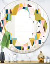 Triangular Retro Design I - Modern Round or Oval Wall Mirror - Quatrefoil