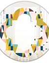 Triangular Retro Design I - Modern Round or Oval Wall Mirror - Quatrefoil