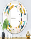 Triangular Retro Design I - Modern Round or Oval Wall Mirror - Space