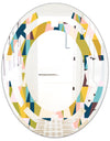 Triangular Retro Design I - Modern Round or Oval Wall Mirror - Space