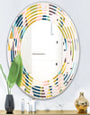 Triangular Retro Design I - Modern Round or Oval Wall Mirror - Wave