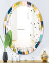 Triangular Retro Design I - Modern Round or Oval Wall Mirror - Triple C