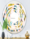 Triangular Retro Design I - Modern Round or Oval Wall Mirror - Whirl