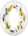 Triangular Retro Design I - Modern Round or Oval Wall Mirror - Quatrefoil