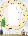 Retro Abstract Pattern Design VI - Modern Round or Oval Wall Mirror - Triple C