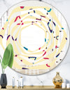 Retro Abstract Pattern Design VI - Modern Round or Oval Wall Mirror - Whirl