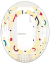 Retro Abstract Pattern Design VI - Modern Round or Oval Wall Mirror - Space