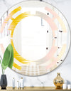 Retro Abstract Design IV - Modern Round or Oval Wall Mirror - Space