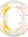 Retro Abstract Design IV - Modern Round or Oval Wall Mirror - Space