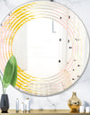 Retro Abstract Design IV - Modern Round or Oval Wall Mirror - Wave